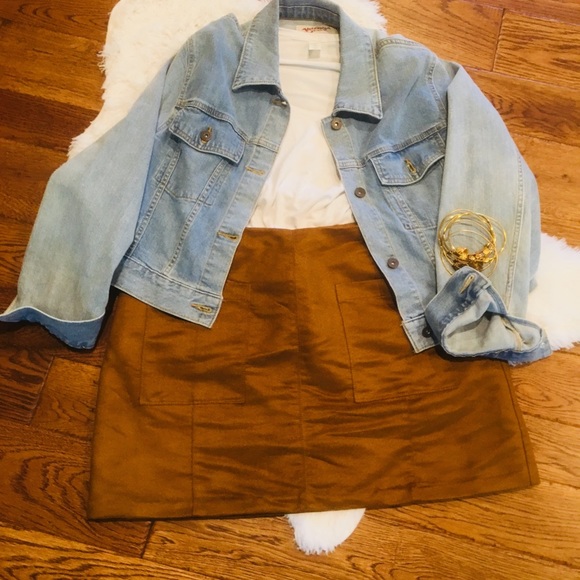 Old Navy Dresses & Skirts - Old Navy Brown Suede Skirt